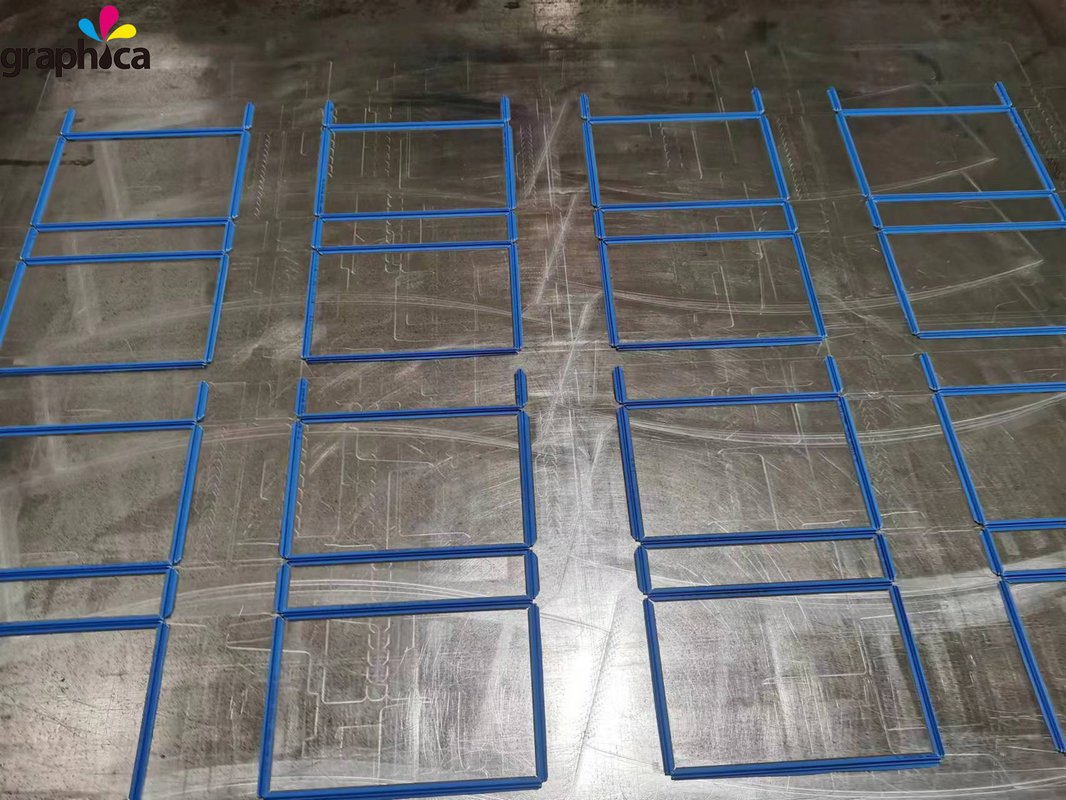 Top Seller Blue Outbox Graphic Plastic Die Cutting Creasing Matrix for Printing Materials