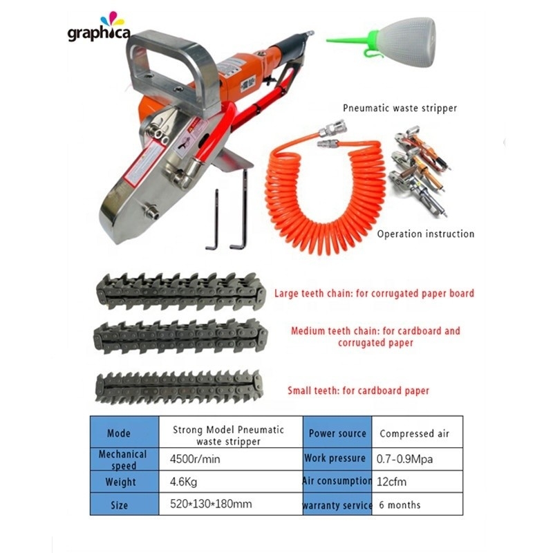 4500R.P.M Free of Revolution Graphic Rough Paper Edge Cardboard Cutting Machine Pneumatic Waste Stripper