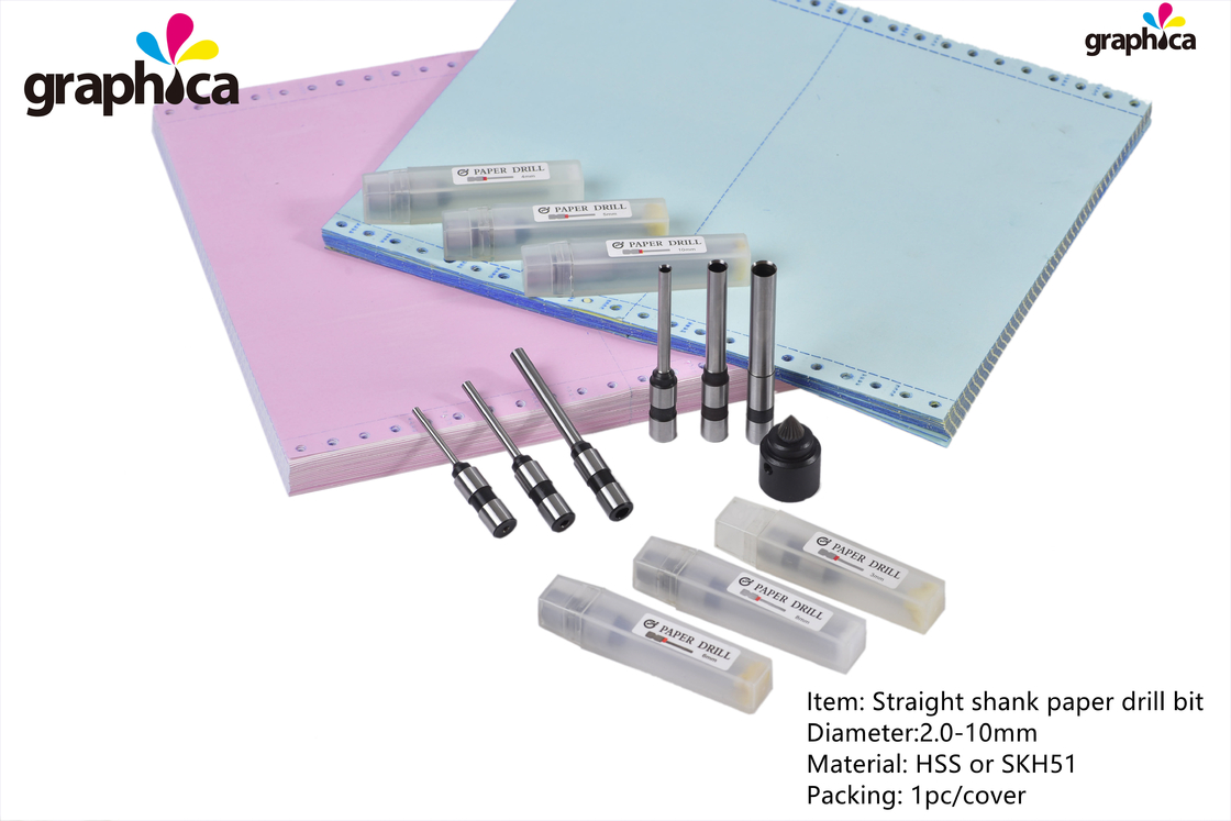 HSS Die Making Straight Shank Paper Drill Bits Set Sizes for Paper Punching Machine