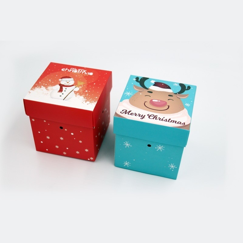 Eco-friendly Christmas Eve Apple Gift Box Recyclable and CMYK 4 Color Offest Printing