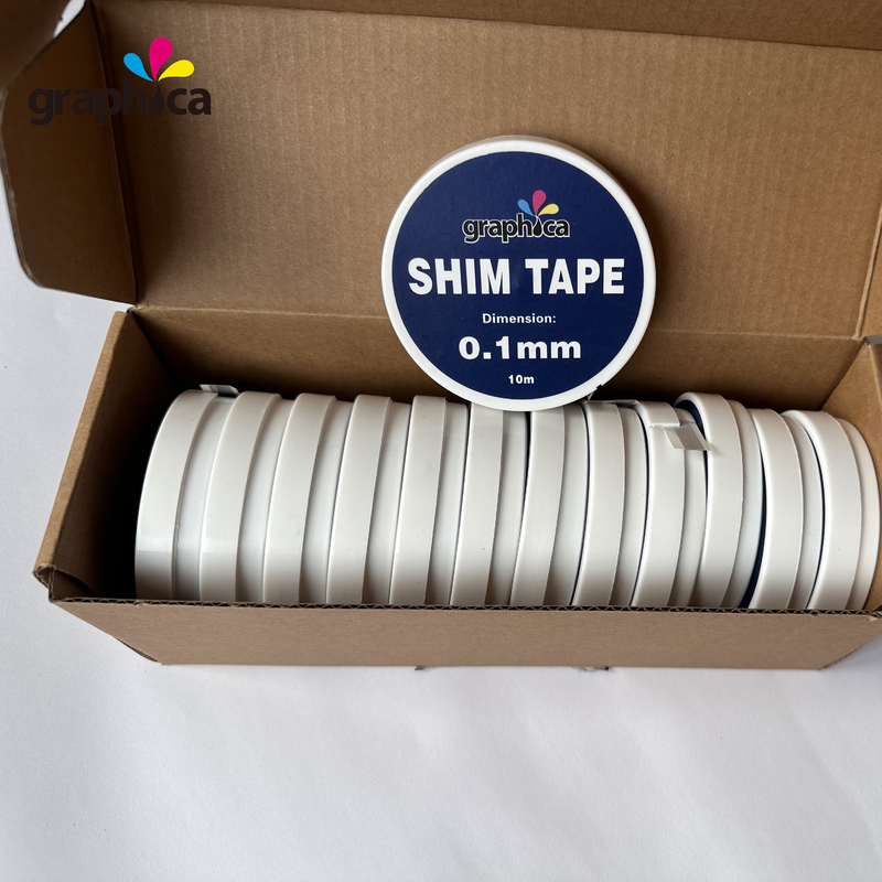 0.03/0.05/0.07/0.1MM Steel Shim Tape with Adhesive and Printing Materials Width 6mm