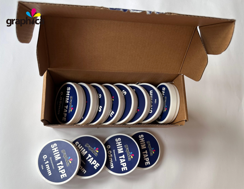 0.03/0.05/0.07/0.1MM Steel Shim Tape with Adhesive and Printing Materials Width 6mm