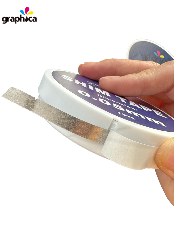 0.03/0.05/0.07/0.1MM Steel Shim Tape with Adhesive and Printing Materials Width 6mm